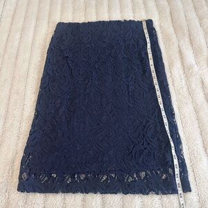 Adrianna Papell Navy Lace Pencil Skirt – Size M